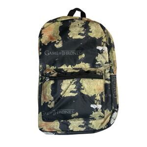 Game of Thrones Map Backpack Bookbag Padded back Outer Zip pocket 11x16.5x5"